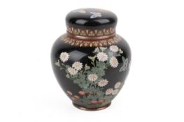 A Japanese Meiji period cloisonné natsume (tea caddy).