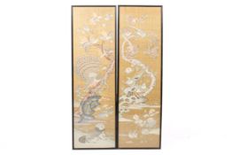 A pair of 19th/early 20th century Chinese kesi woven panels.