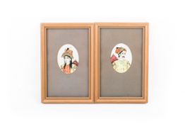 A pair of early 20th century Indian miniature paintings.