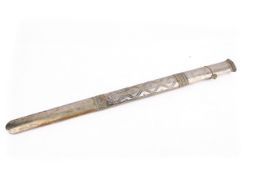 A Chinese mixed metal sword scabbard.