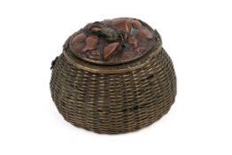 A Japanese Meiji period mixed metal inkwell.
