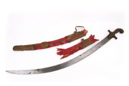 A Persian shamshir sword.