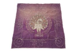 A large Indian embroidered wall hanging.