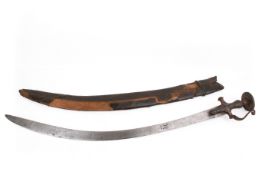 An Indian tulwar sword.