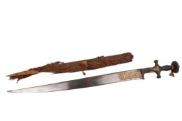 A 19th century Indian tulwar sword.