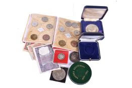 A small collection of assorted coins.