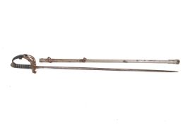 British 1827 Pattern Rifle Officers Wilkinson sword and scabbard.