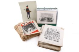 A large assortment of military ephemera.