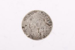 An Elizabeth I Milled Sixpence silver coin. Date worn.