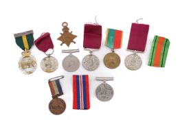 An assortment of 19th century and later military medals.
