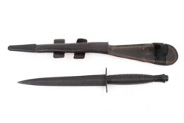 A William Rodgers post-war FS commando knife. With ribbed handle, blade L17.