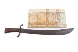 A WWII Luftwaffe pilots survival machete and a German map.