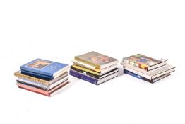 A collection of assorted books, related to art and design.