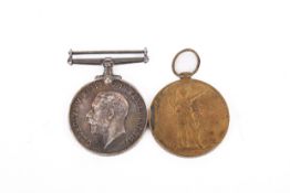 Two WWI medals, awarded to 19499 Pte W C Appleby, Somerset Light Engineers.