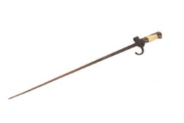 A French model 1886 Lebel rifle bayonet.