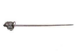 A circa 1800 Scottish basket hilted sword.