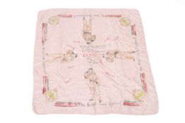 A 20th century silk love letter scarf from the Royal Tank Regiment.