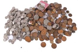 A large quantity of English coins.