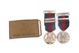 A belt buckle 'Special Air Service' (SAS),