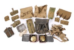 A group of WWII British webbing.