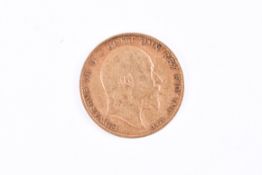 A 1907 half sovereign coin.