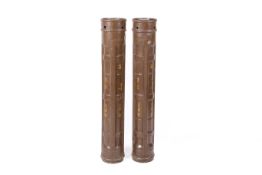 A pair of anti-tank ballistic missile containers, dated 1966.
