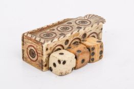 A Napoleonic prisoner of war bone games box.