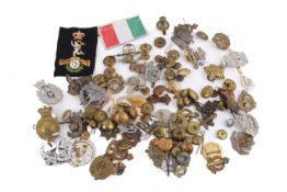A large collection of 20th century badges and pins.