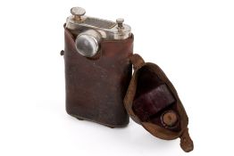 A World War I period Orilux trench torch. By JH Steward of London, in original leather case.