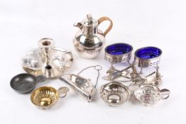 An assortment of silver plate.