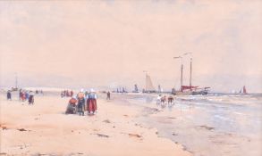 Thomas Bush Hardy, watercolour, 'Scheveningen Beach'. Titled, signed and dated lower left, 20.