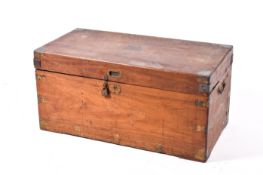 Camphor wood brass bound blanket box trunk.
