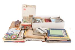 A collection of assorted mid-century, mostly topographical postcards. In two boxes.