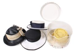 Three John Lewis retailed women's 'wedding' hats plus another.