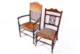 Two assorted Victorian mahogany side chair.