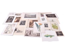 A group of 19th and 20th century prints and drawings.