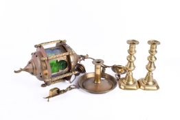 A quantity of assorted brassware.