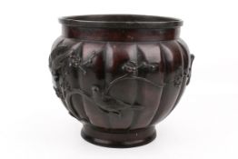 A Japanese Meji period bronze jardiniere.