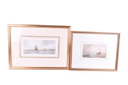 Two late 19th century watercolours of boats.