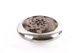 A modern Mappin & Webb Ltd silver plated rose bowl.