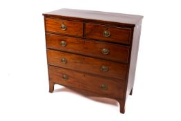 A Victorian mahogany chest of drawers.
