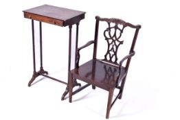Two pieces of mahogany furniture (AF).