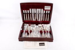 An Oneida canteen of silver plated cutlery, mostly for six.