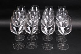 A set of twelve Riedel 'Shiraz' crystal wine glasses, in original box.