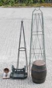 A group of outdoor items and collectables.