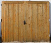 A pair of 6ft ledge and braced garage driveway gates doors.