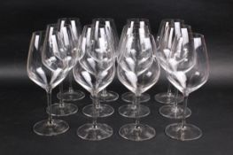 A set of twelve Riedel 'Shiraz' crystal wine glasses, in original box.