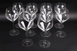 A set of ten Riedel 'Oaked Chardonnay' crystal wine glasses, in original box.