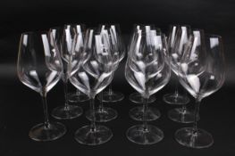 A set of twelve Riedel 'Shiraz' crystal wine glasses, in incorrect box labelled Shiraz. H24.