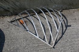 A metal hay rack.